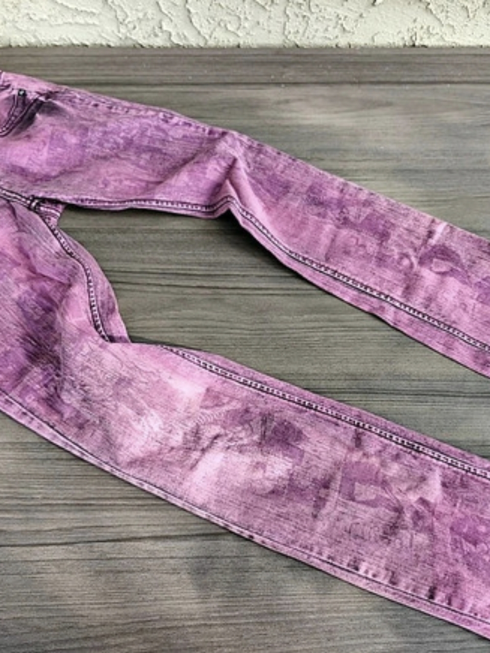 Y2K Touch Pink graphic Abstract Skinny Jeans